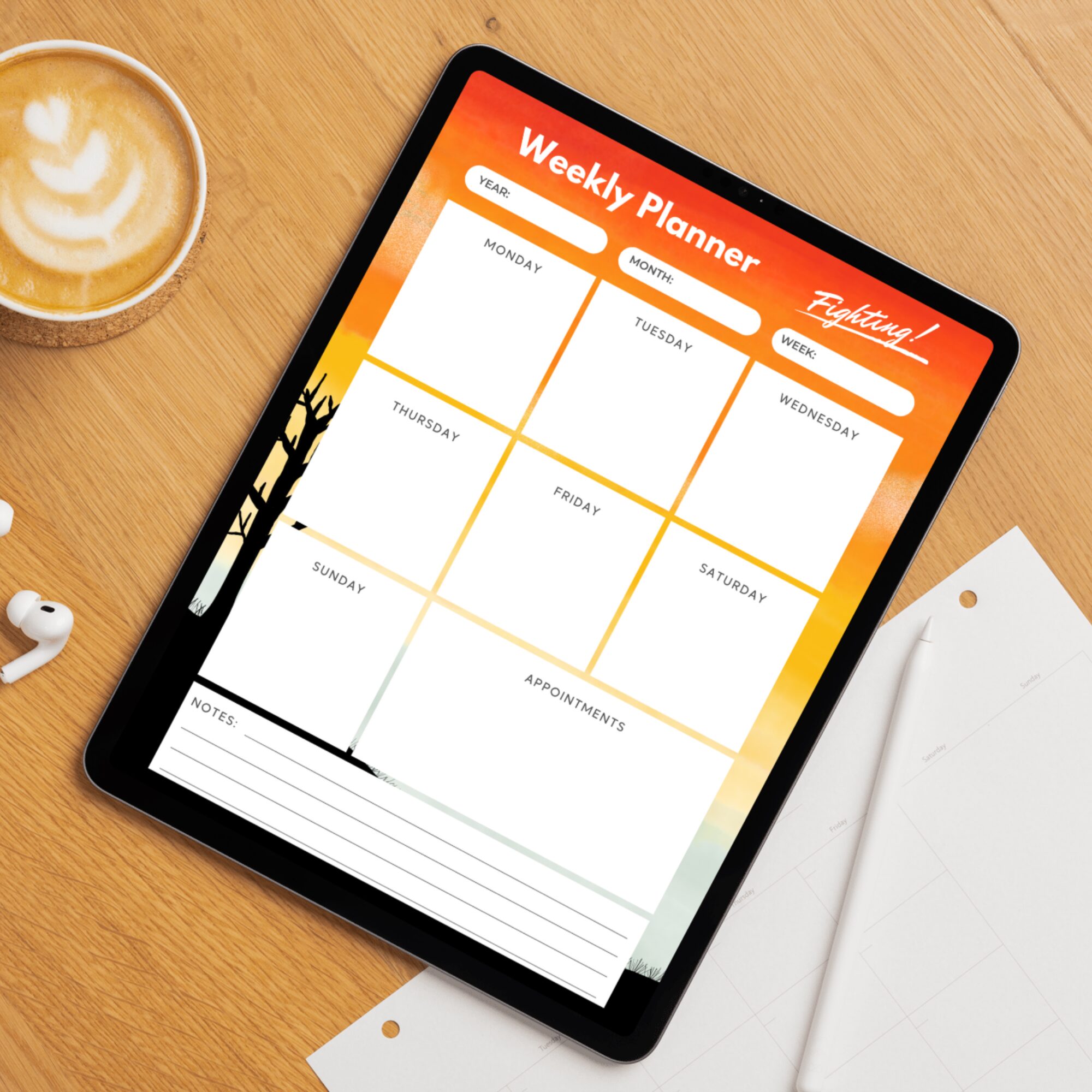 Printable Weekly Planner | Instant Download PDF | PLAWEK-001-01 - Image 2