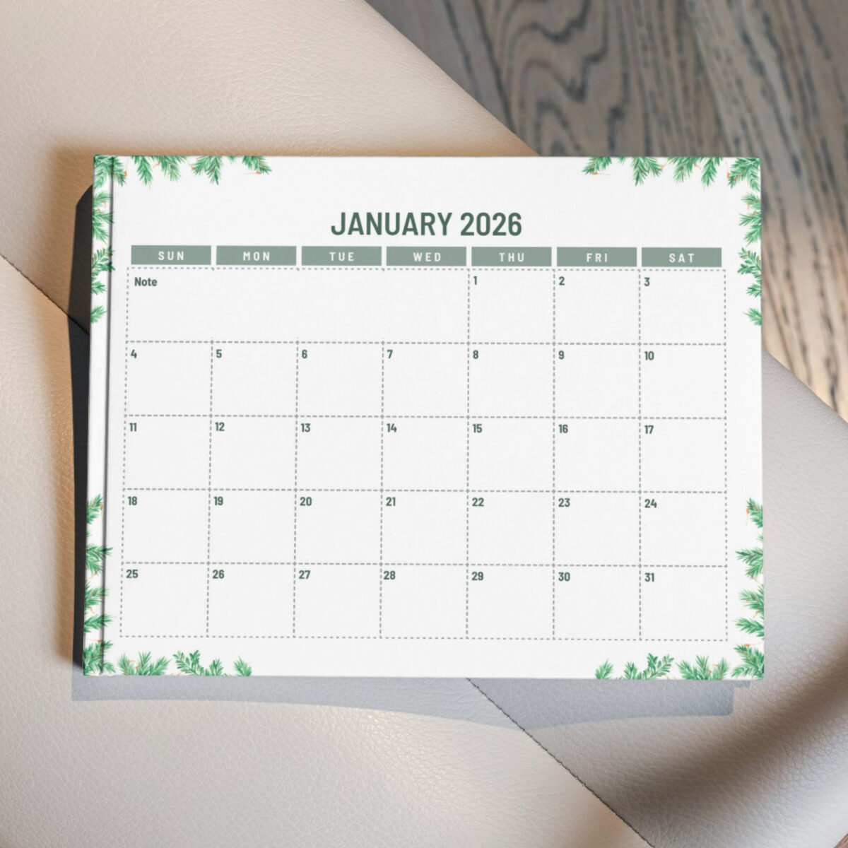 2026 Daily Planner Printable | Daily Calendar with Notes | Instant Download | PLADAY2026-002-02