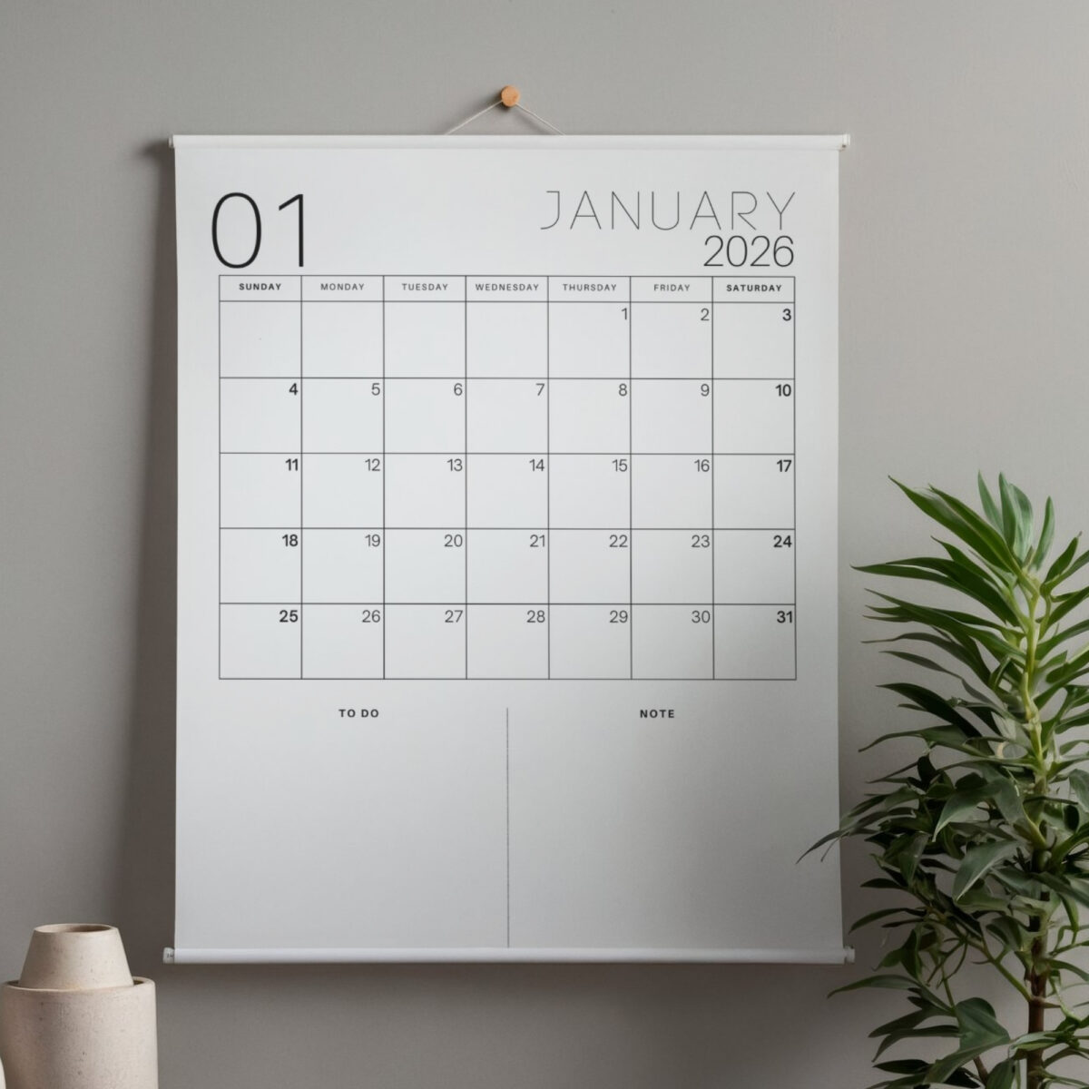 2026 Daily Planner Printable | To-Do List & Notes | Minimal & Functional Design | PLADAY2026-001-04