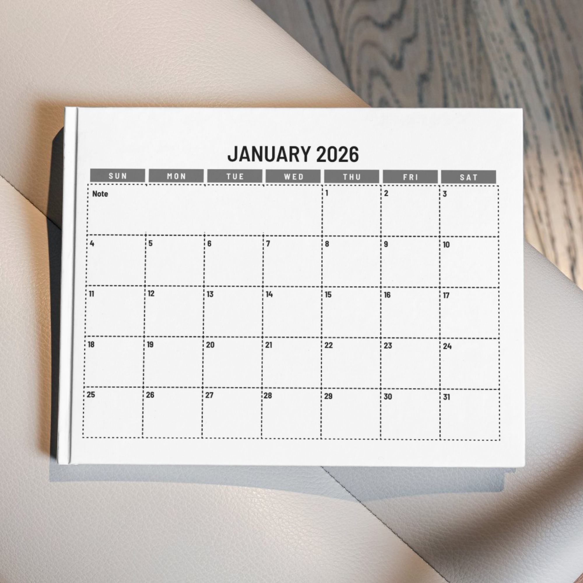 2026 Daily Planner Printable | Daily Calendar with Notes | Instant Download | PLADAY2026-002-03