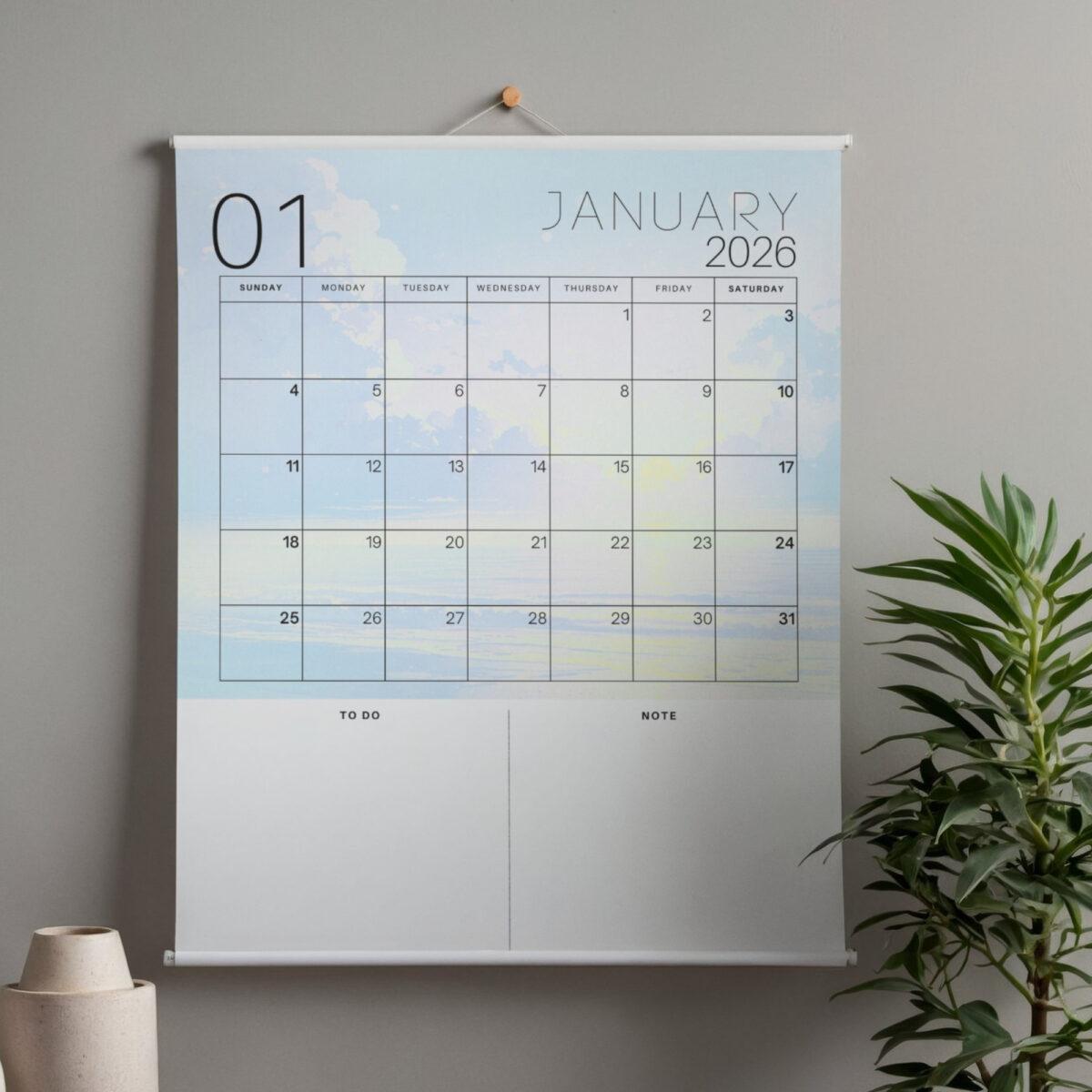 2026 Daily Planner Printable | To-Do List & Notes | Minimal & Functional Design | PLADAY2026-001-02