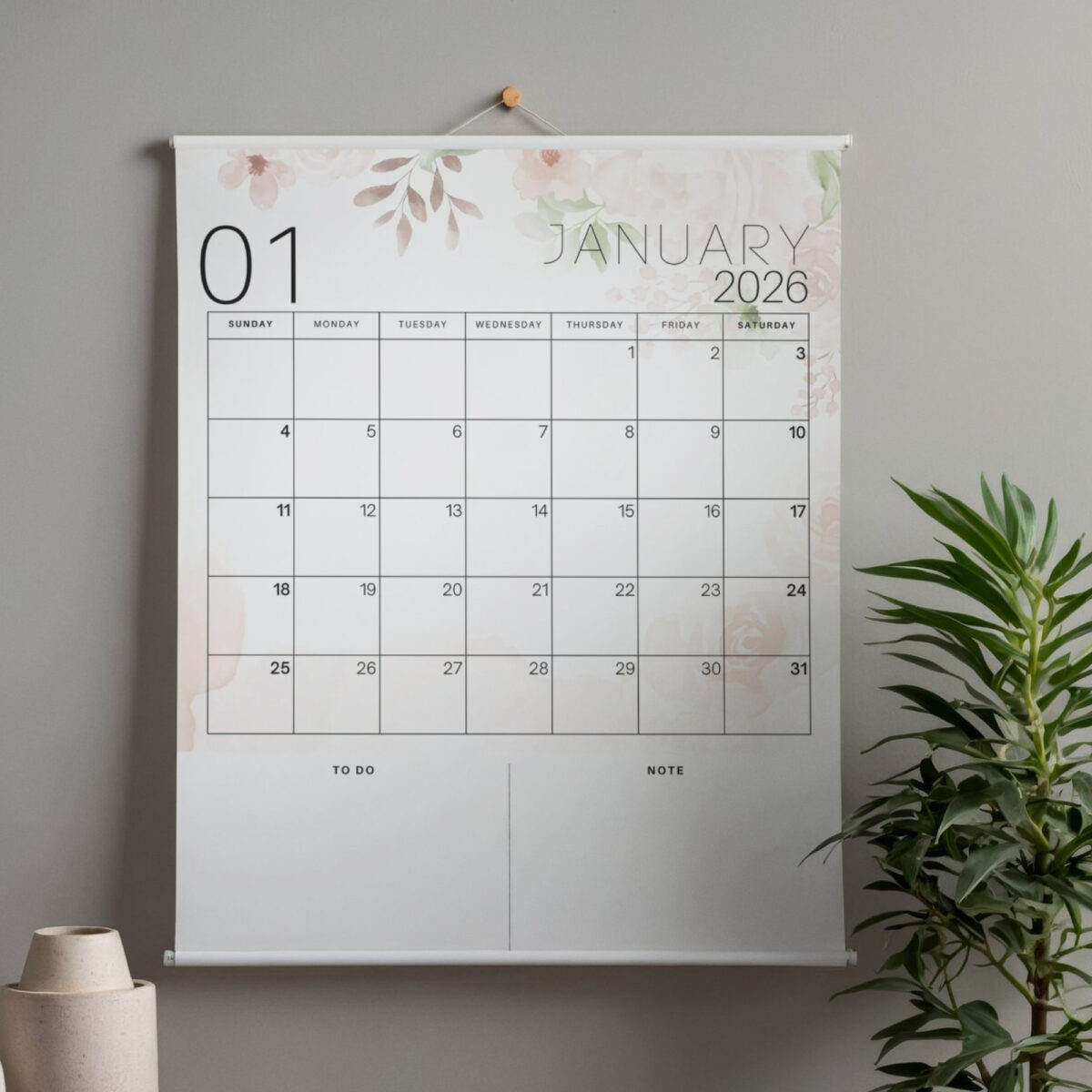 2026 Daily Planner Printable | To-Do List & Notes | Minimal & Functional Design | PLADAY2026-001-03