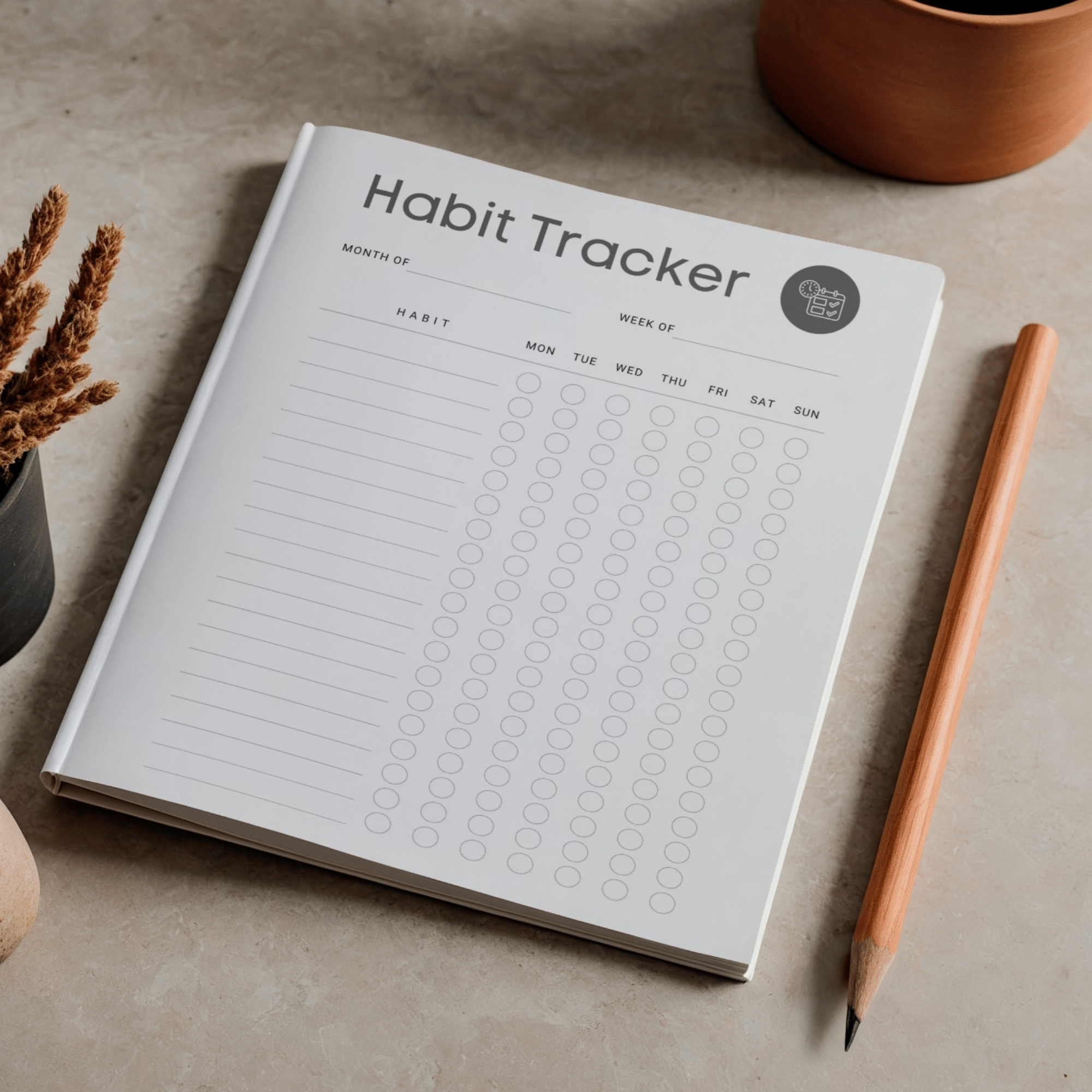 Weekly Habit Tracker Printable – Minimal Routine & Goal Tracker | TRAC-004-01 - Image 3