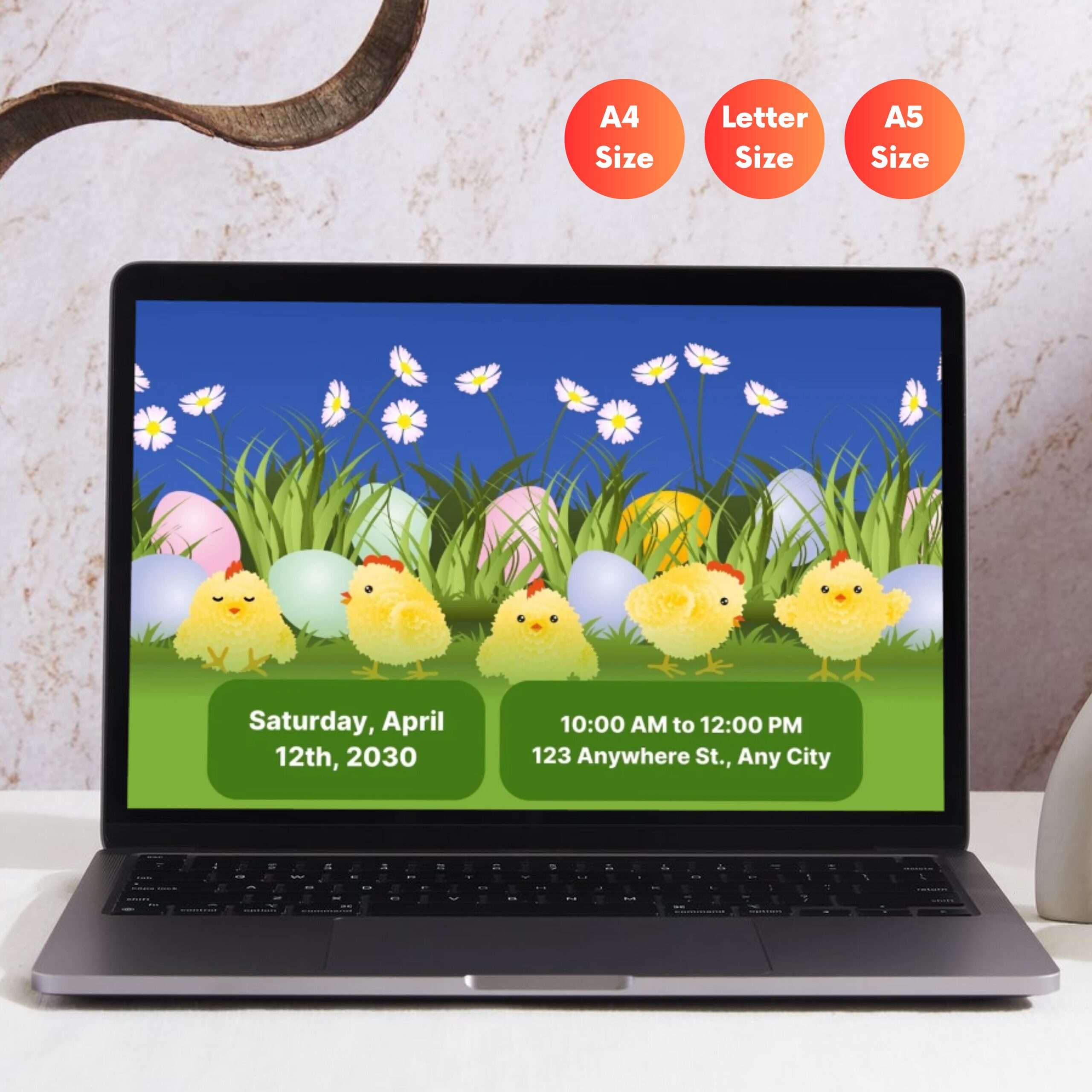 Editable Easter Egg Hunt Flyer Canva Template | Kids Easter Event Flyer | Spring Festival Invitation | FLYER-002 - Image 2