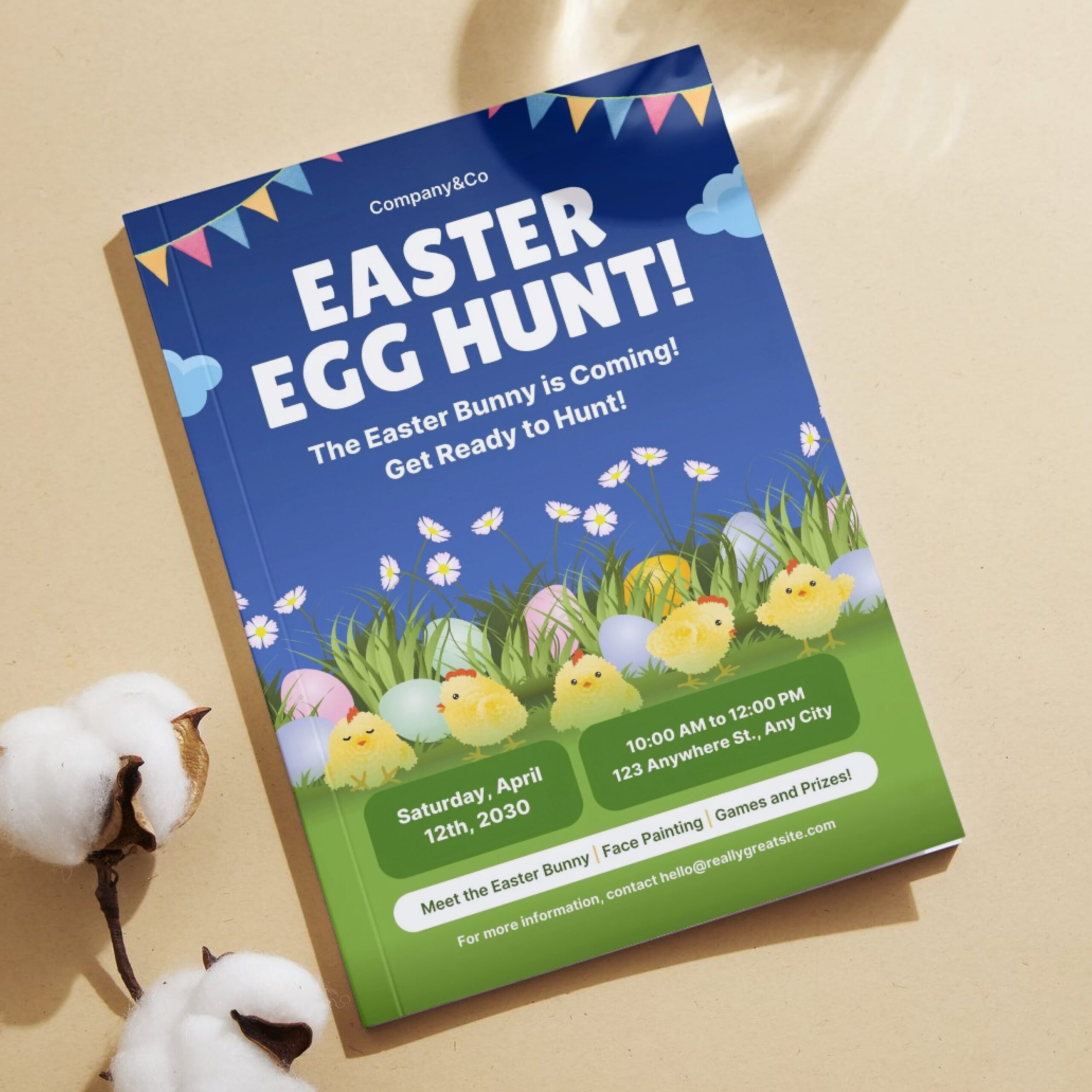 Editable Easter Egg Hunt Flyer Canva Template | Kids Easter Event Flyer | Spring Festival Invitation | FLYER-002 - Image 3