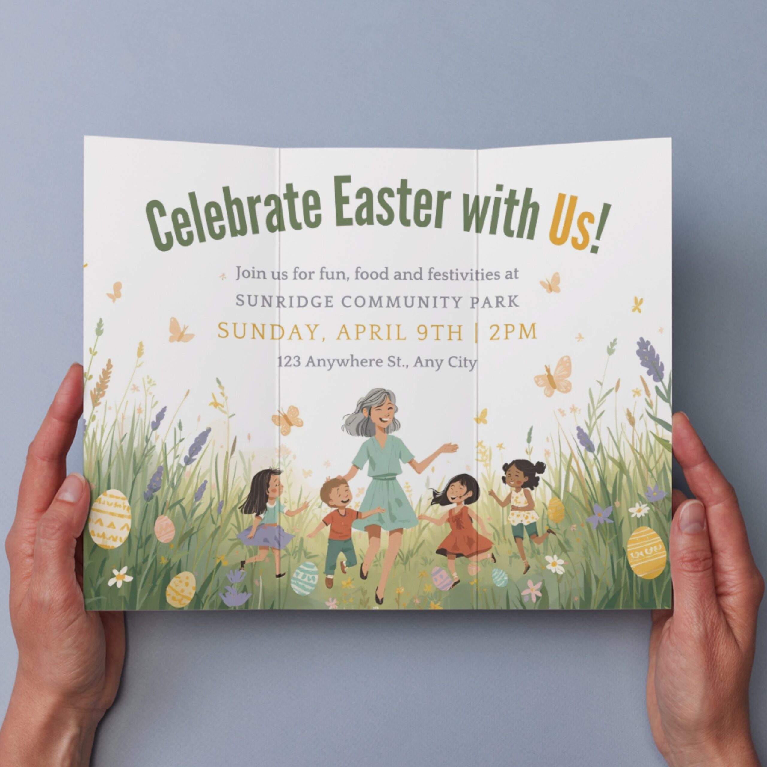 Editable Easter Celebration Invitation Flyer Template | Easter Party Invite | Easter Egg Hunt Invitation | FLYER-006 - Image 4