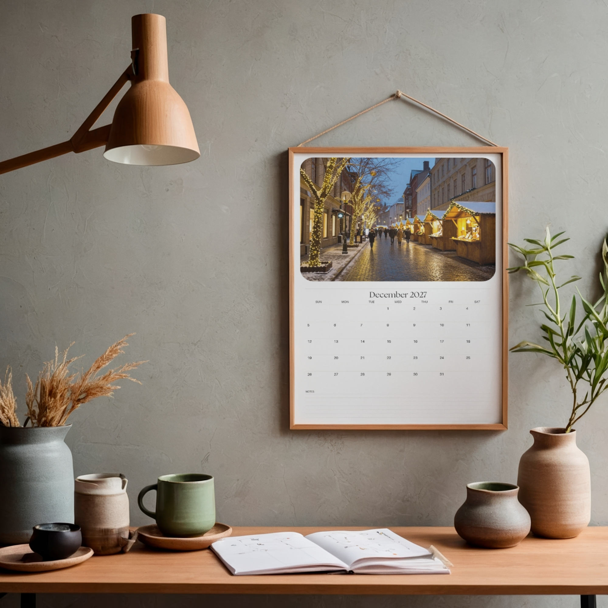 Editable 2027 Monthly Planner Calendar Canva Template | Travel Destinations & Seasons Planner | CAL2027-005 - Image 6